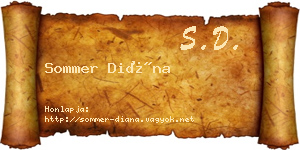 Sommer Diána névjegykártya